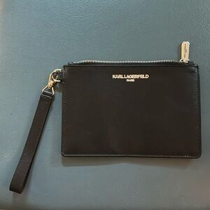 karl lagerfeld leather clutch